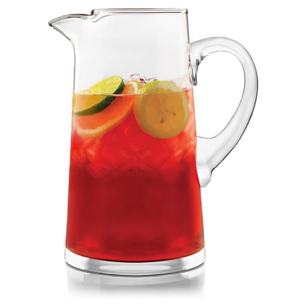 Libbey Cantina 90 Oz Tall Glass Pitcher, Hand-Blown Clear Glass