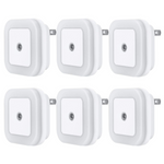 6-Pack Uigos LED Night Light Lamp With Smart Sensor Dusk To Dawn