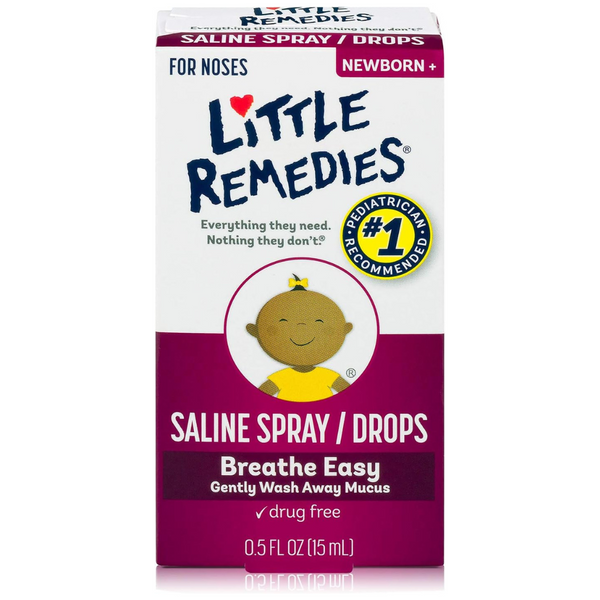 Little Remedies Saline Spray And Drops, Safe For Newborns (0.5 Fl Oz)