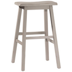 Wood Backless Counter Height Stool with Saddle Seat (17.5"D x 18"W x 24"H)