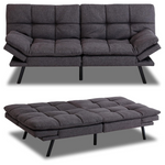 MUUEGM Adjustable Headrest Futon Convertible Sofa Bed