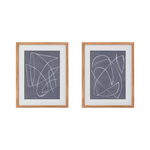 2-Pack Threshold 16"x20" Modern Scribble Framed Poster Wall Art