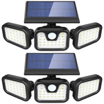 2-Pack Avjone 3000LM 6500K LED Motion Sensor Solar Outdoor Lights