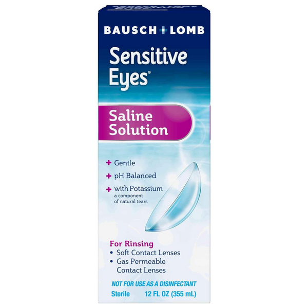 Bausch & Lomb Sensitive Eyes Saline Solution For Soft Contact & Gas Permeable Lenses (12 Fl Oz)