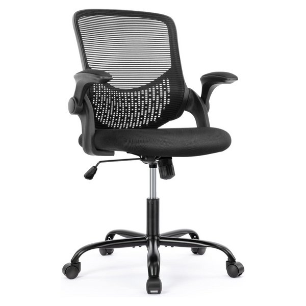 Olixis Ergonomic Home Office Chair With Flip-Up Arms And Lumbar Support