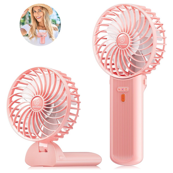 JZCreater Mini Portable USB Rechargeable Hand Held 15H Cooling Fan