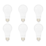 6-Pack Amazon Basics 15W (100W Equiv) A19 Dimmable LED Light Bulbs