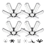 4-Pack KPBOTL 150W 5000LM 6500K Adjustable Panels LED Garage Lights
