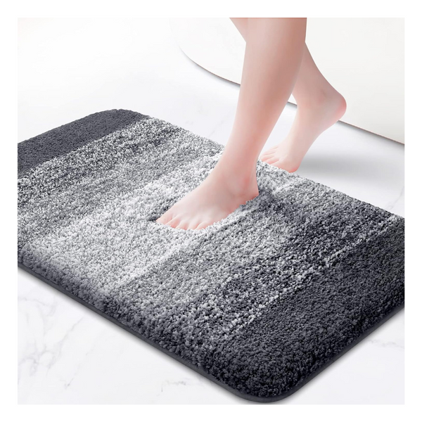 KMAT 16" x 24" Luxury Soft Shaggy Absorbent Non Slip Bathroom Mats