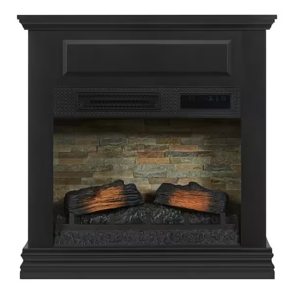 StyleWell Wheaton 31" Freestanding Wooden Infrared Electric Fireplace