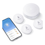 3-Pack WiFi Water Leak Detector With 100dB Adjustable Alarm