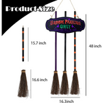 Hourleey Halloween Decorations Broom Parking Sign