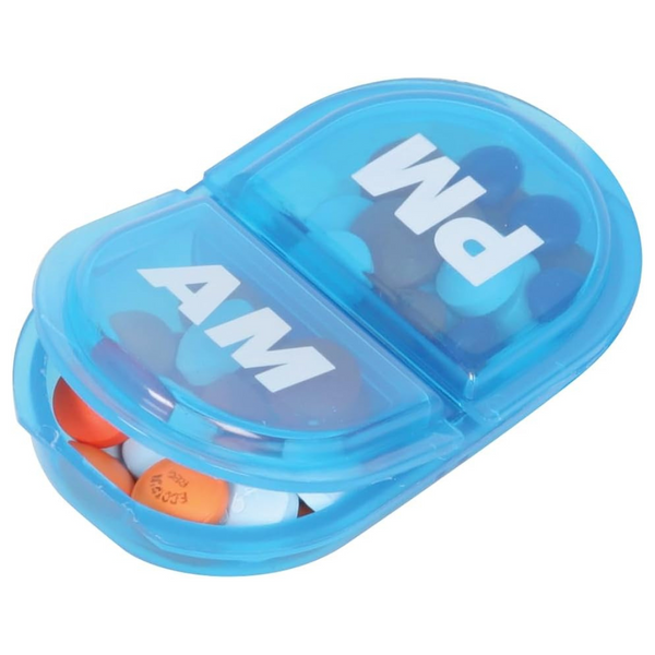 Ezy Dose Daily AM/PM Pocket Pharmacy Travel Pill Case