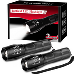 2-Pack Bestsun Military Grade 3000 High Lumens Tactical Flashlights