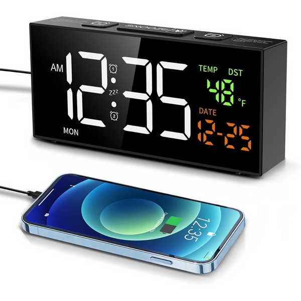 Digital Alarm Clock with Date Temperature And Weekday