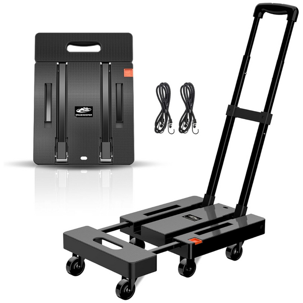500lb Utility Dolly Platform Cart with 6 Wheels & 2 Ropes