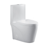Fine Fixtures Dual-Flush Elongated One-Piece Toilet W/High Efficiency Flush