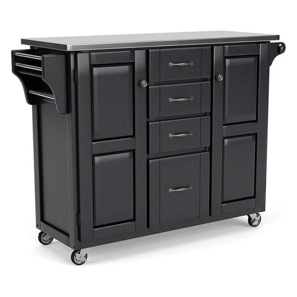 Home Styles Large Mobile Create-A-Cart Two Door Cabinet Kitchen Cart