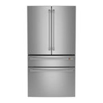 Cafe 28.7-Cu Ft 4-Door Smart French Door Refrigerator (Stainless Steel)