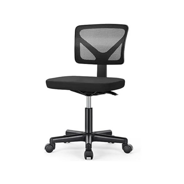 Ergonomic Computer Desk Armless Mesh Office Chair With Lumbar Support