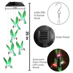 2-Set Arlmont & Co. Solar Hummingbird Wind Chime Light