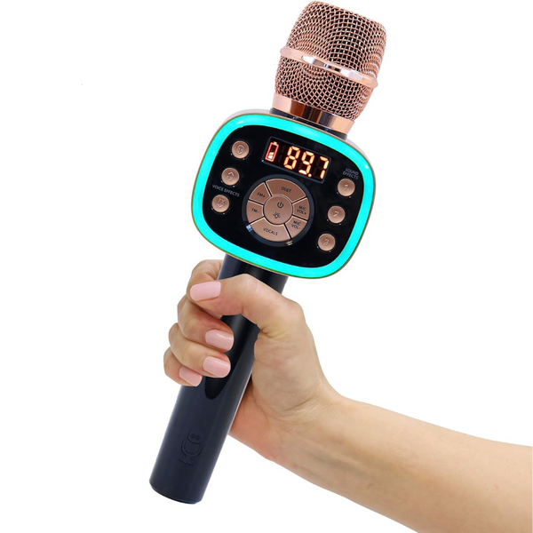 Singing Machine 2.0 Wireless & Bluetooth Carpool Karaoke Microphone
