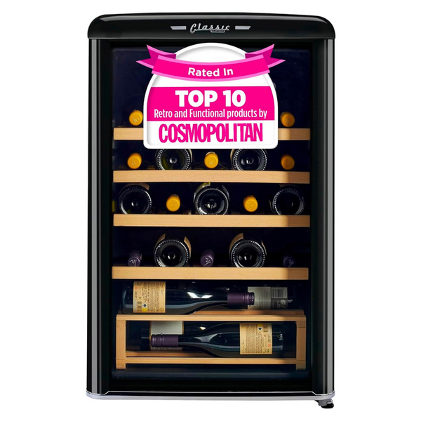 Unique Appliances 125CRWFB Classic Retro 21" 28-Bottle Wine Cooler