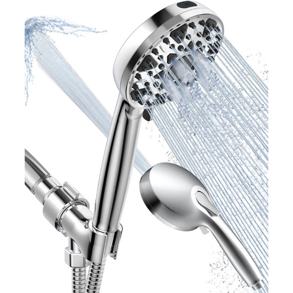Diiwet 5" High Pressure Shower Head With Stainless Steel Hose