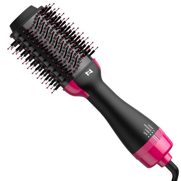 4-In-1 Blow Hair Dryer Brush (Pink)