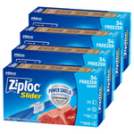 Ziploc Quart Food Storage Freezer Slider Bags, Power Shield Technology For More Durability (136 Bags Total)