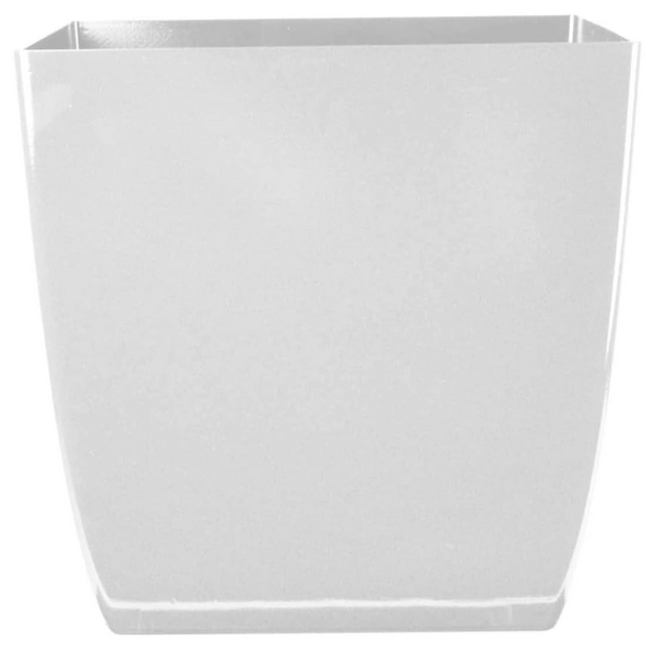 The HC Companies 12" Aria Square Planter (Glossy White)