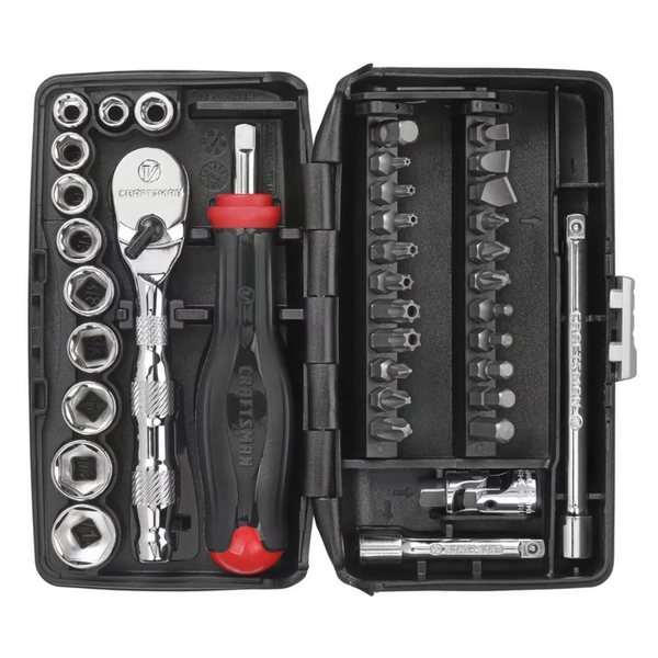 38-Piece Craftsman V-SERIES Socket Set And Screwdriver Bit Set