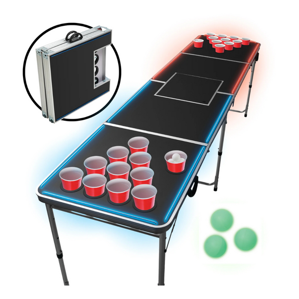 Foldable LED Pong Table With Cooler Bag