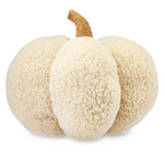 Way To Celebrate 10" Fall Harvest Cream Fabric Pumpkin Shaped Pillow
