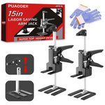 2-Pack 15.5" Stainless Steel Furniture Lifting Jack, Load-Bearing 330LBS