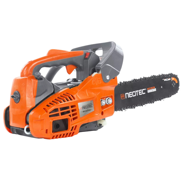 25.4cc Gas Top Handle Chainsaw w/ 12'' Bar Chain 2-Stroke Engine Cut Wood