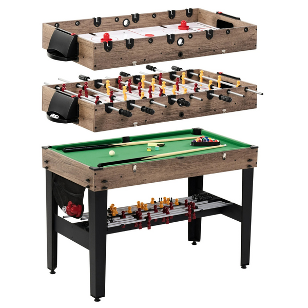 MD Sports 48" 3-In-1 Combo Game Table: Pool, Air Hockey & Foosball