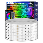 400-Ft Outdoor IP68 Waterproof RGB LED Strip Lights With App & Remote