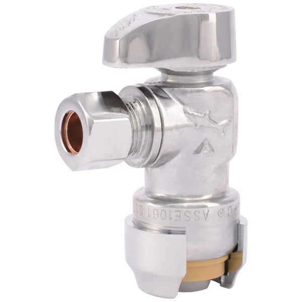 SharkBite 1/2" x 3/8" Compression Angle Stop Valve