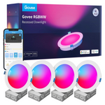4-Pack Govee 6'' 1100 Lumen Smart Recessed LED Downlights