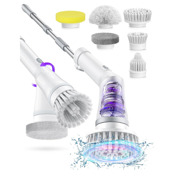Cordless Cleaning Brush IPX7 Waterproof Electric Spin Scrubber
