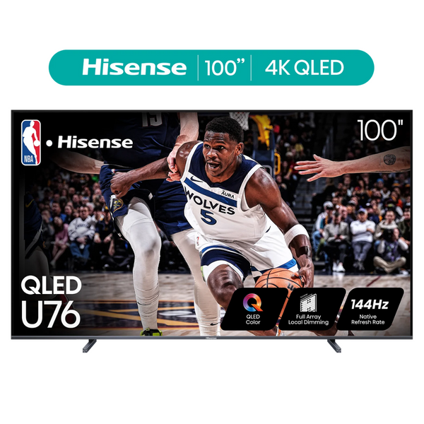 Hisense 100U76N 100" 4K Ultra HDR Smart QLED Google TV