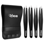 4-Piece YMHB Stainless Steel Eyebrow Tweezers Set