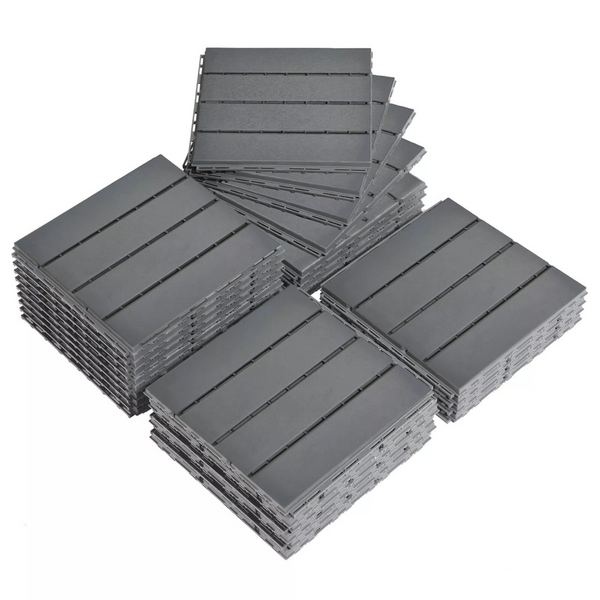 27-Piece Plastic Patio Deck Tiles ( 12" x 12")