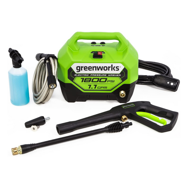 Greenworks PWMA Certified 1800 PSI Electric Pressure Washer (1.1 GPM)