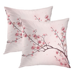 2-Pack Pink Cherry Blossom Double Sided Pillow Covers (20" x 20")