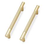 10-Pack 5" Hole Centers Brushed Gold Kitchen Cabinet Pulls