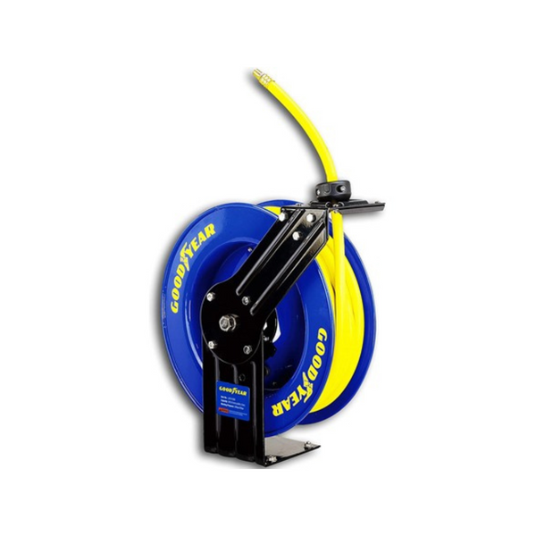 Goodyear Air Compressor Hose Reel With 50ft Rubber Hose