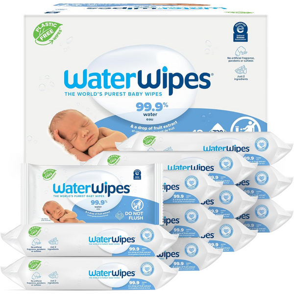720-Count (12 x 60-Count) WaterWipes Sensitive Baby Diaper Wipes