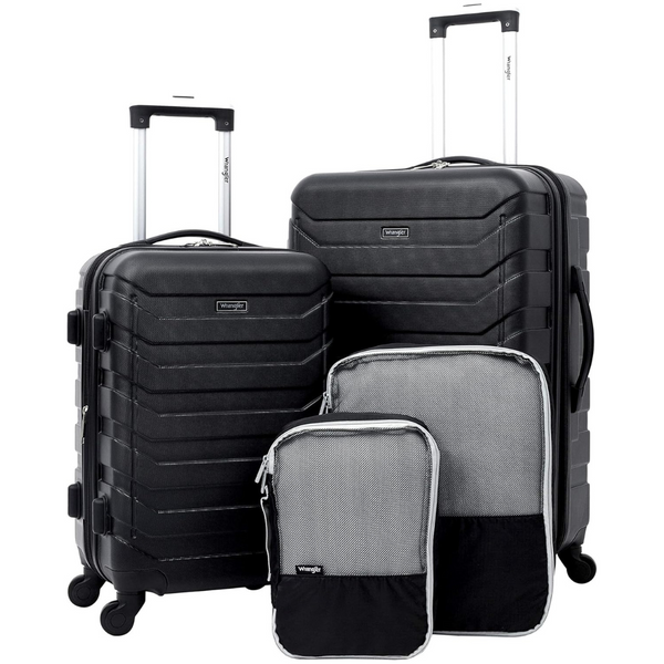4-Piece Wrangler Rolling Hardside Luggage Set